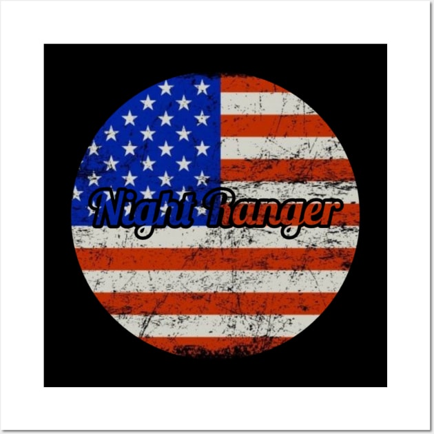 Night Ranger / USA Flag Style Wall Art by Mieren Artwork 